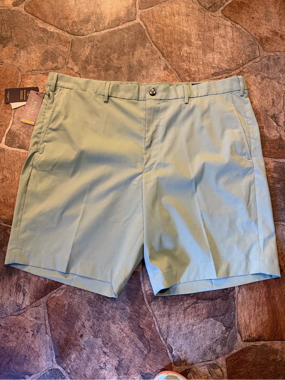 Polo Ralph Lauren Men’s Mint Green Performance Tailored Fit Shorts(40)9” Inseam